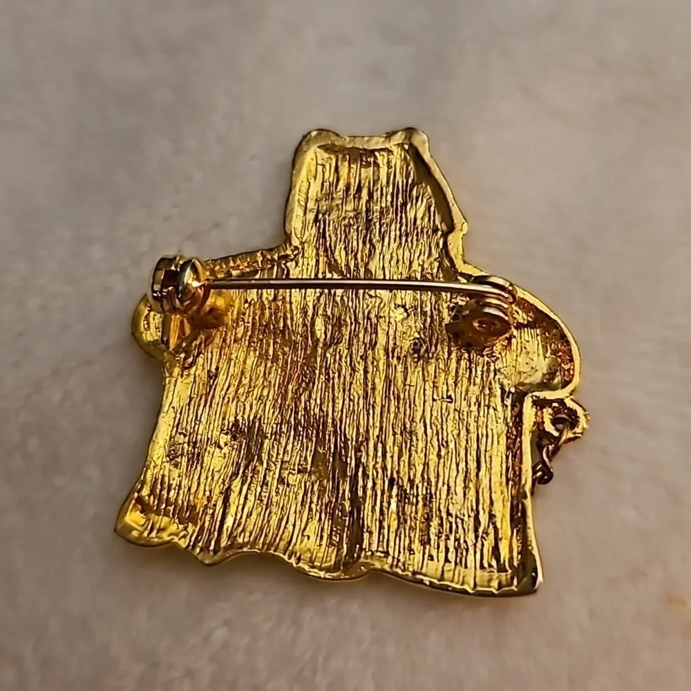 3/$30 Vintage Mama Teddy Bear Doll Eyeglass Holder Brooch Pin